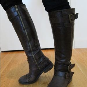 Enzo Angiolini Saylem black riding/moto boot. Black size 10.
